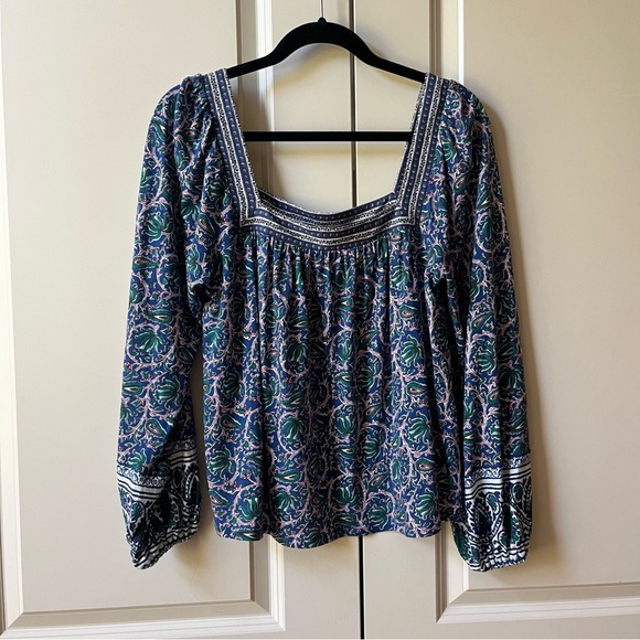 Like New Boden Square Neck Swing Jersey Printed Top - Picture 1 of 7